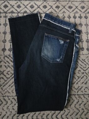 Men's Dark Blue Washed Denim Jeans